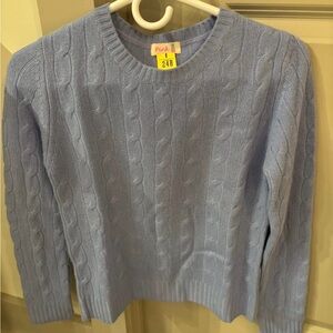 Pink Pineapple Cashmere Cable Knit Sweater